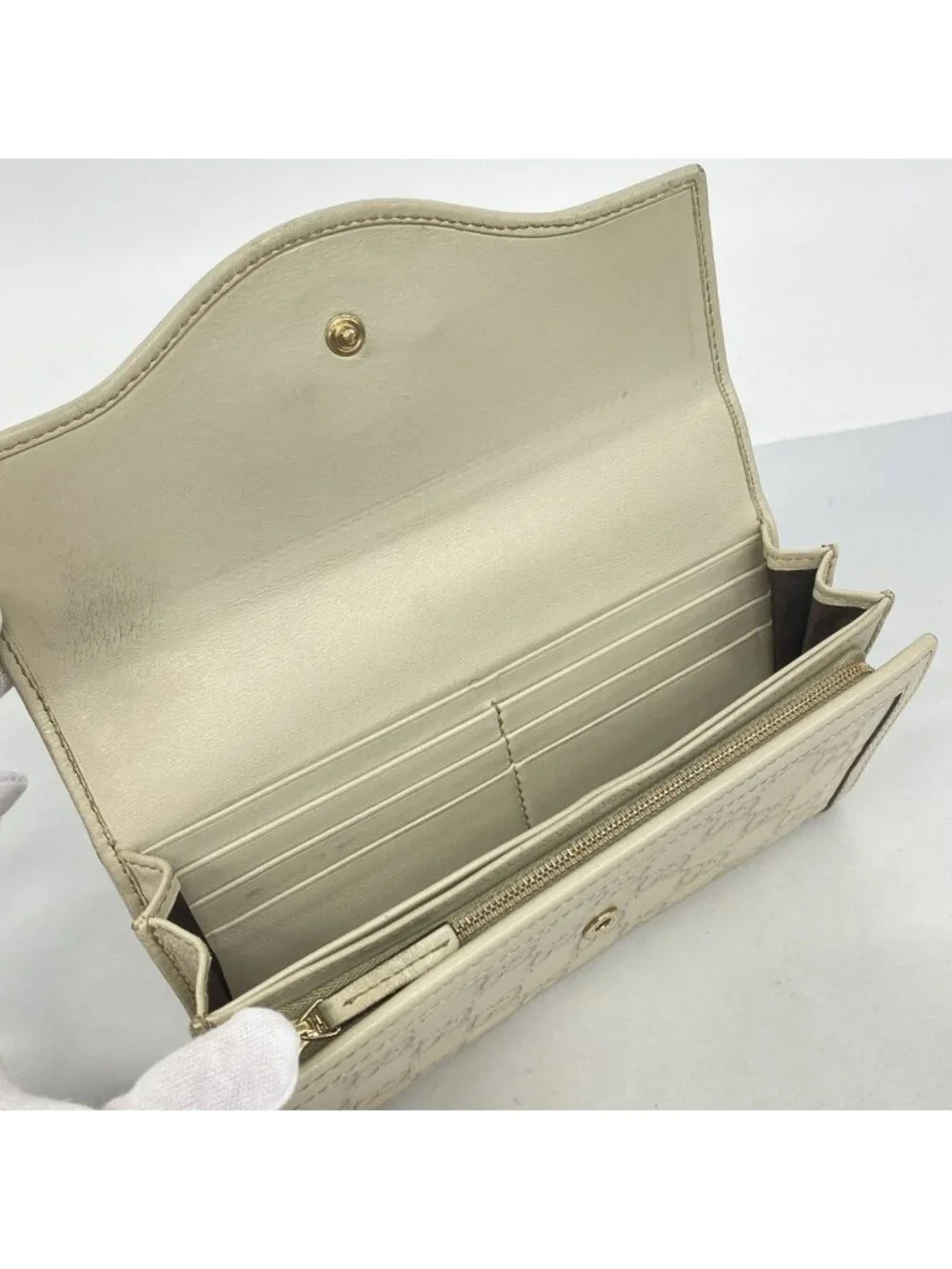 ★SOLD★ Gucci Wallet Guccissima Leather Beige Gold - Picture 3 of 9